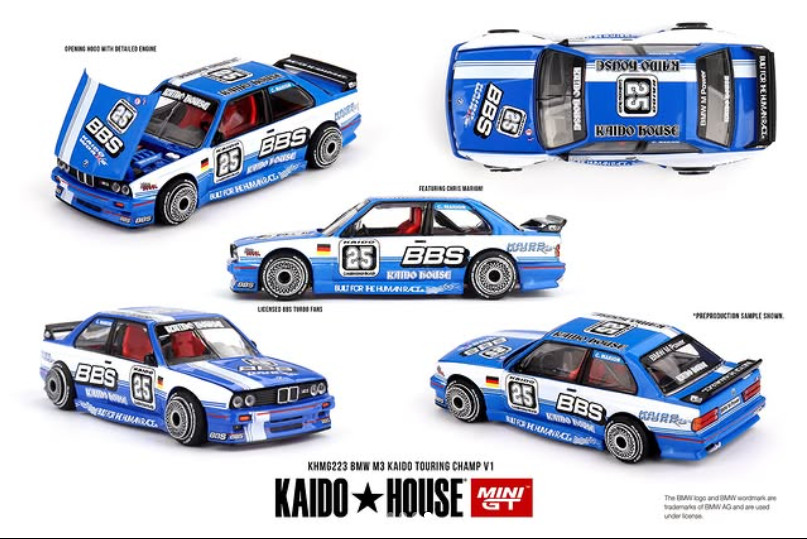 Kaido House x Mini GT BMW M3 Kaido Touring Champ V1 BBS #223 1/64