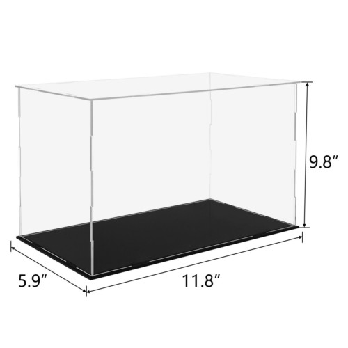 Acrylic Display Case Clear Plastic Box Dustproof Protection Showcase Stand