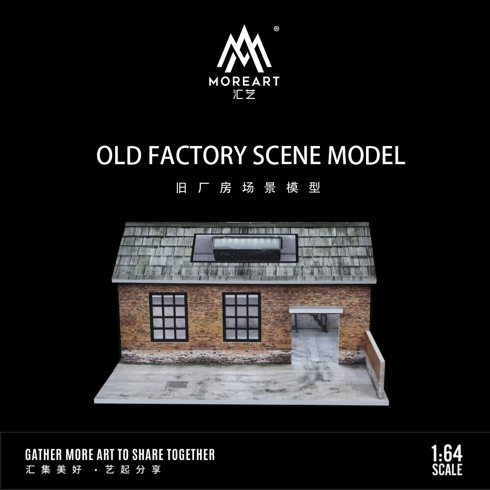 1/64 Diorama Car Garage Model LED Repair Factory Parking Lot Scene Display Model