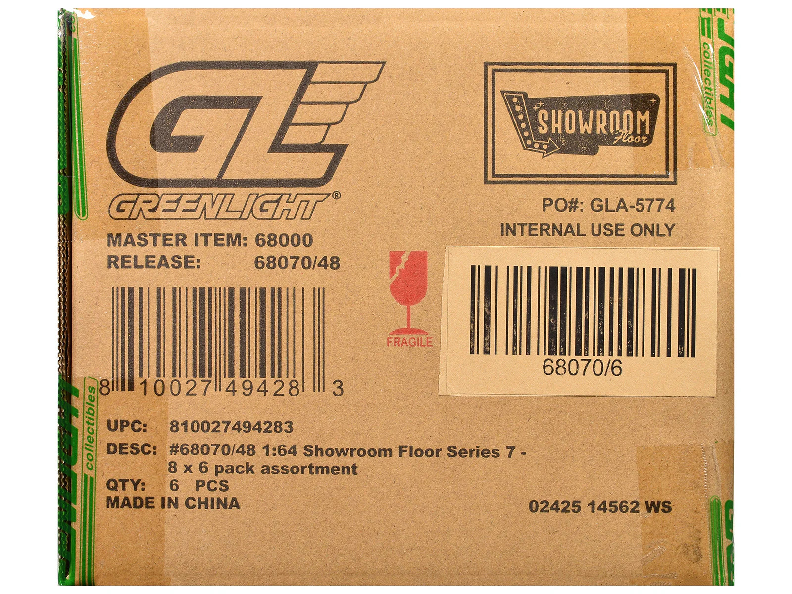 “Showroom Floor” Series 7 Set of 6 Cars 1/64 Diecast Model Cars by Greenlight