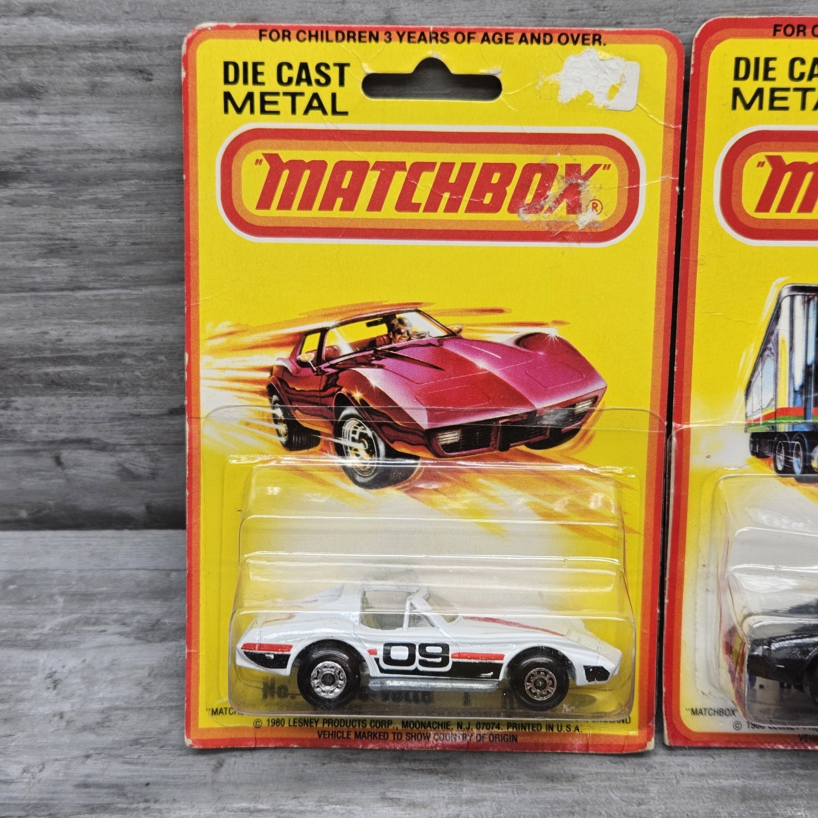 Matchbox Superfast Chevy Corvette Lot (2) White Black 1979 Sealed