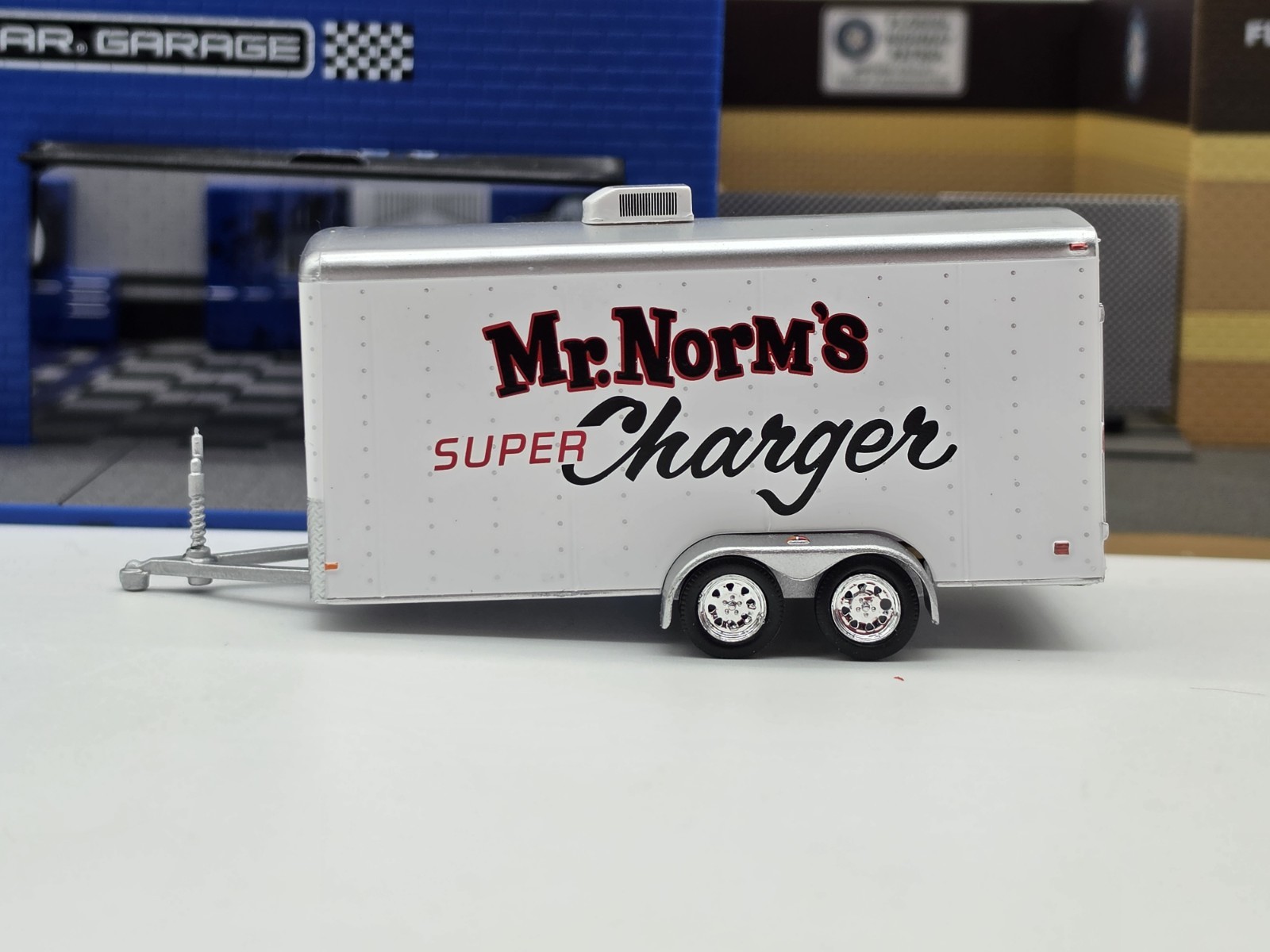 GREENLIGHT COLLECTIBLES 2024 LOOSE RED MR NORM’S 1966 DODGE D-100 W/CAR HAULER!!