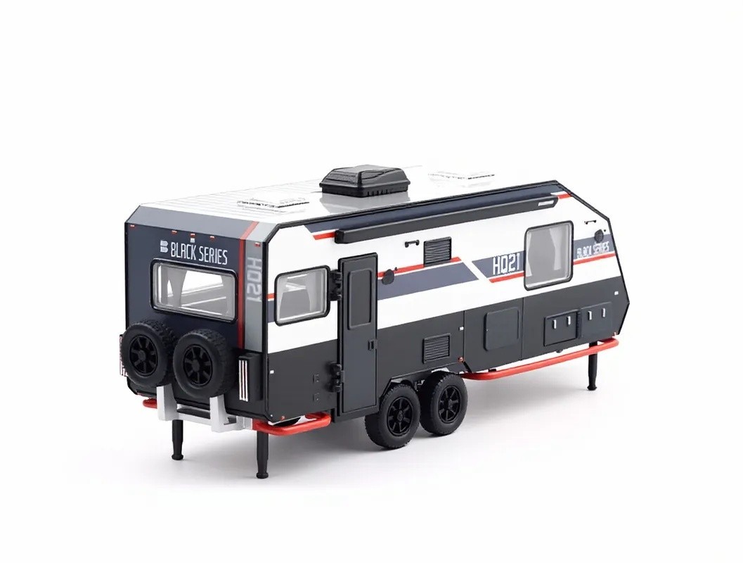 XCARTOYS 1:64 Black Series HQ21 Off Road Trailer RV Model Diecast Metal Car
