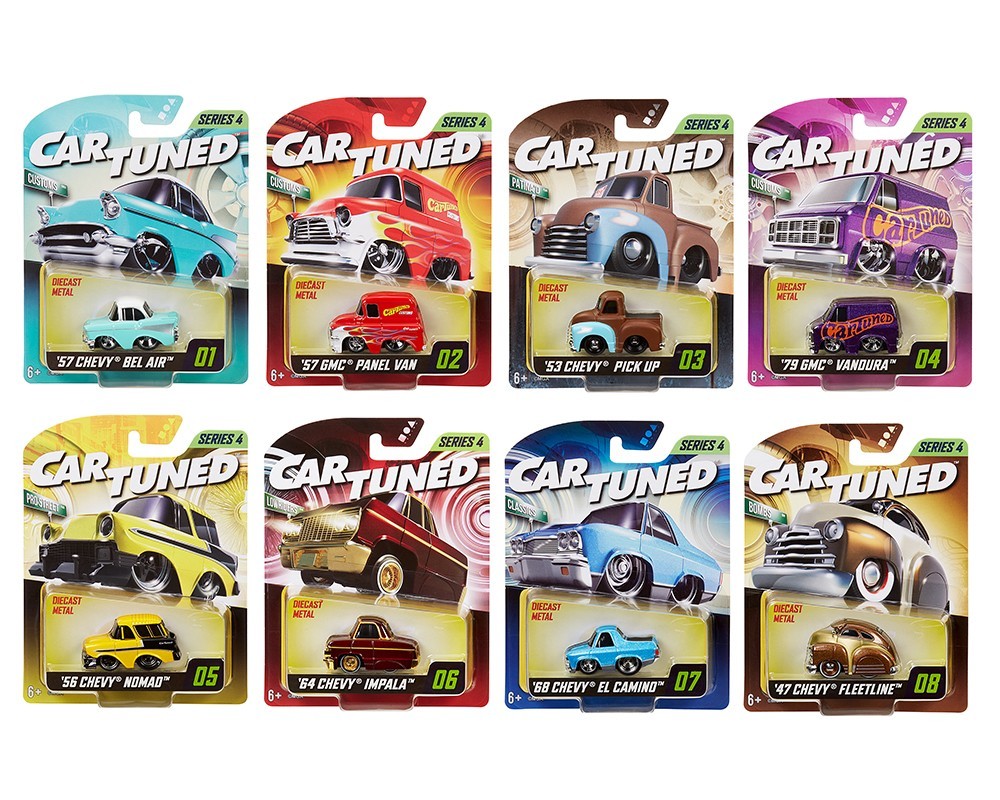 2025 CarTuned 1:64 Series 4 Mainline Assortment 8 Car Set, 592631-XX3 Seal Case