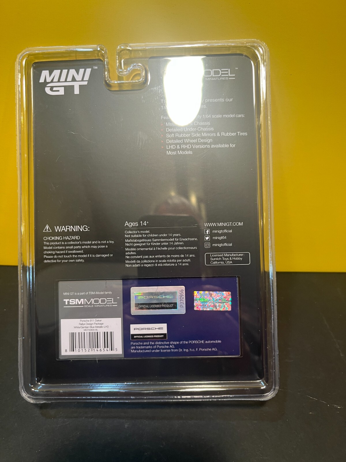 1/64 MINI GT MIJO EXCLUSIVES PORSCHE 911 DAKAR #185 RALLYE DESIGN PACKAGE
