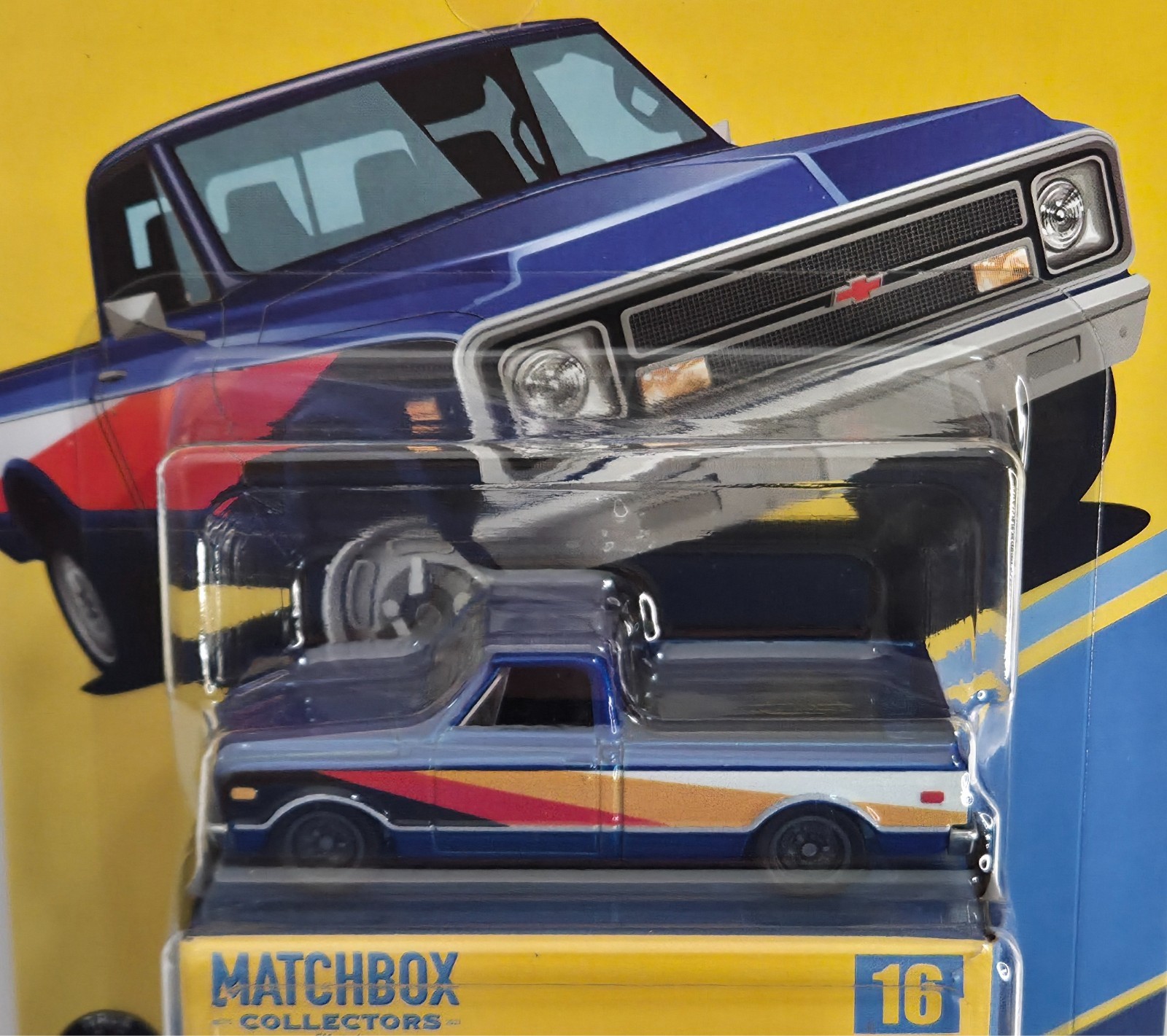 1968 Chevy C10 16/20 COLLECTORS SERIES Matchbox 2026 JJW06 blue pickup truck