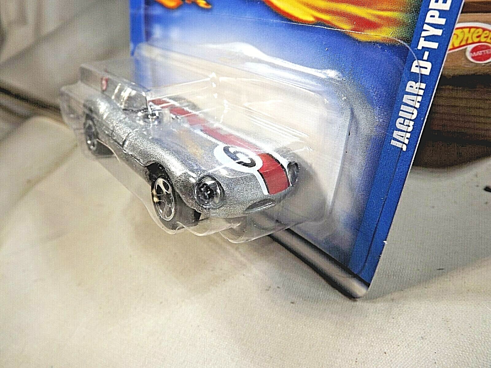 2001 Hot Wheels Mainline/Collector #184 JAGUAR D-TYPE Silver w/Chrome 5 Sp China