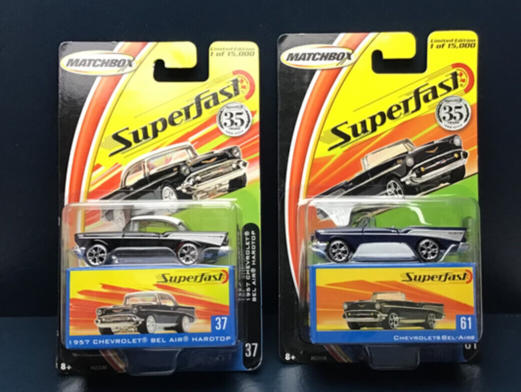 2 pcs Matchbox Superfast Chevrolet Bell Air Hardtop & Convertible