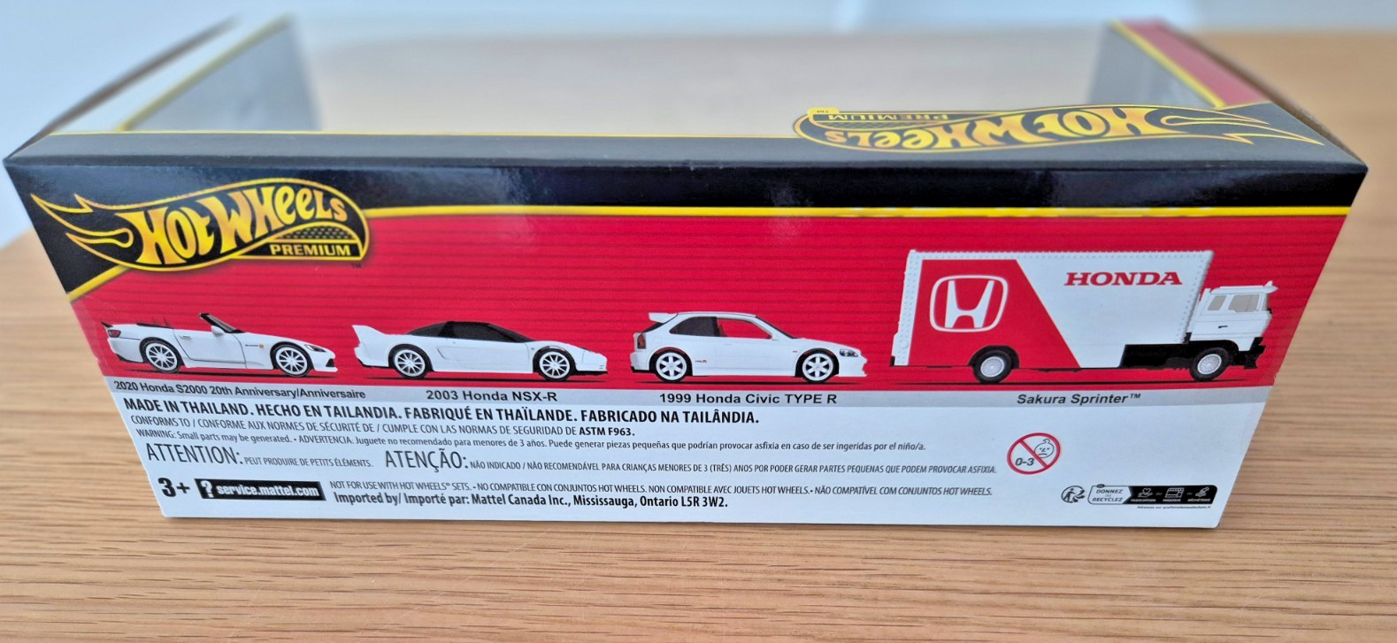 HOT WHEELS PREMIUM 1:64 SET OF 4 HONDA &SAKURA SPRINTER #JBM08-4B10 NEW