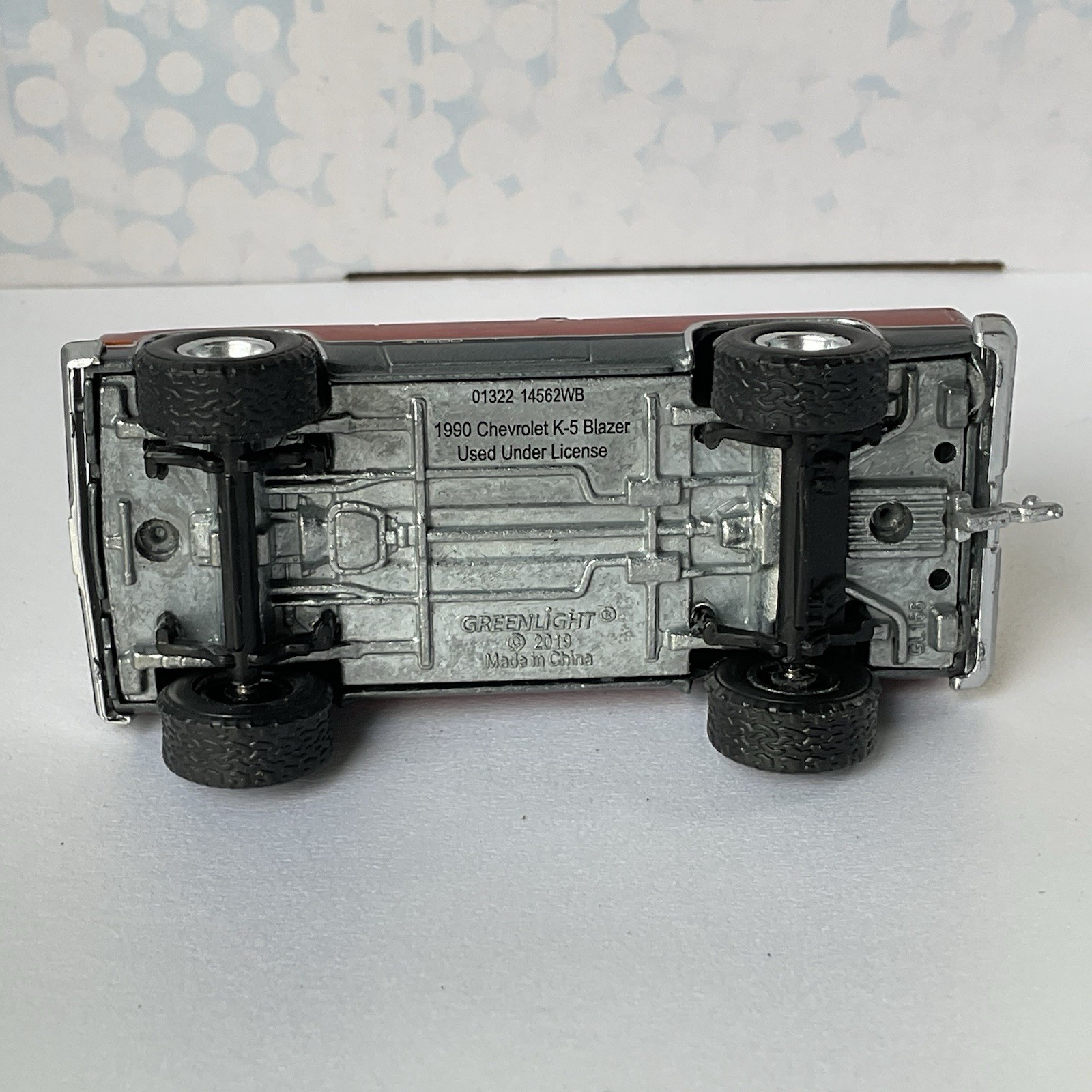 Greenlight 1990 CHEVROLET KS BLAZER Lifted Gray / red REMOVABLE TOP Chevy