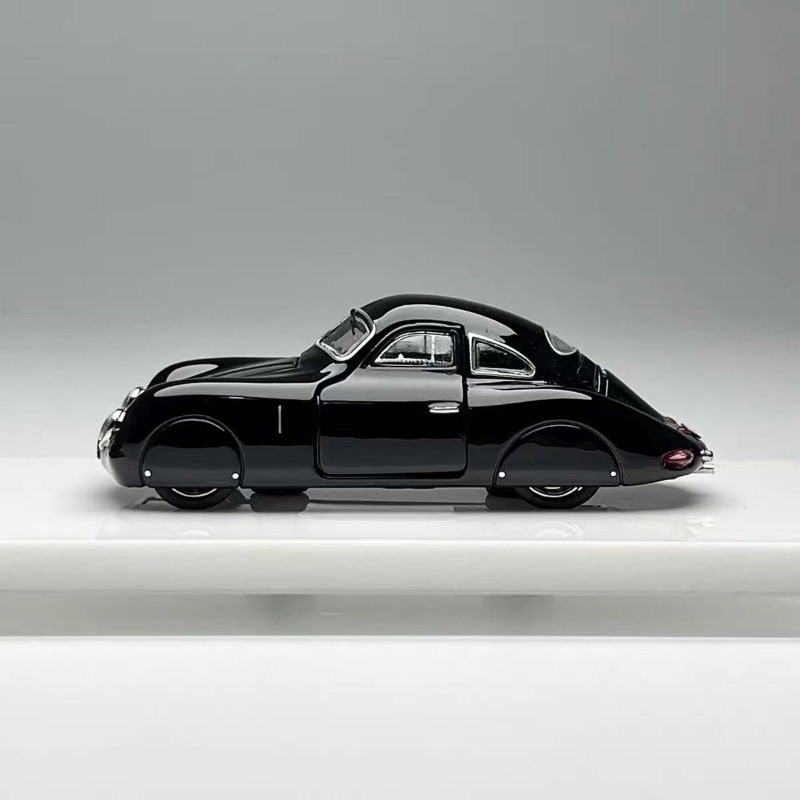 1: 64 Porsche Type 64 1939 Prototype Alloy Die Casting Model Open Door Black New