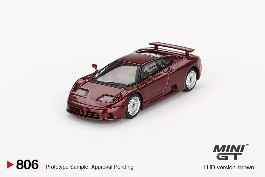 2024 Mini-GT Overseas Edition: BUGATTI EB110 GT Dark Red Metallic #MGT00806-L