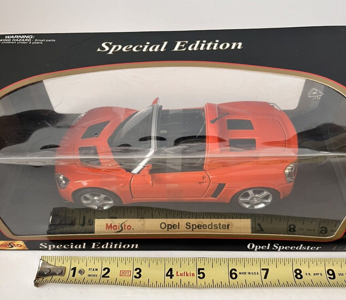 TA907 Maisto Special Edition 1/18 Opel Speedster Cabriolet 2000 Ref 31615 Orange