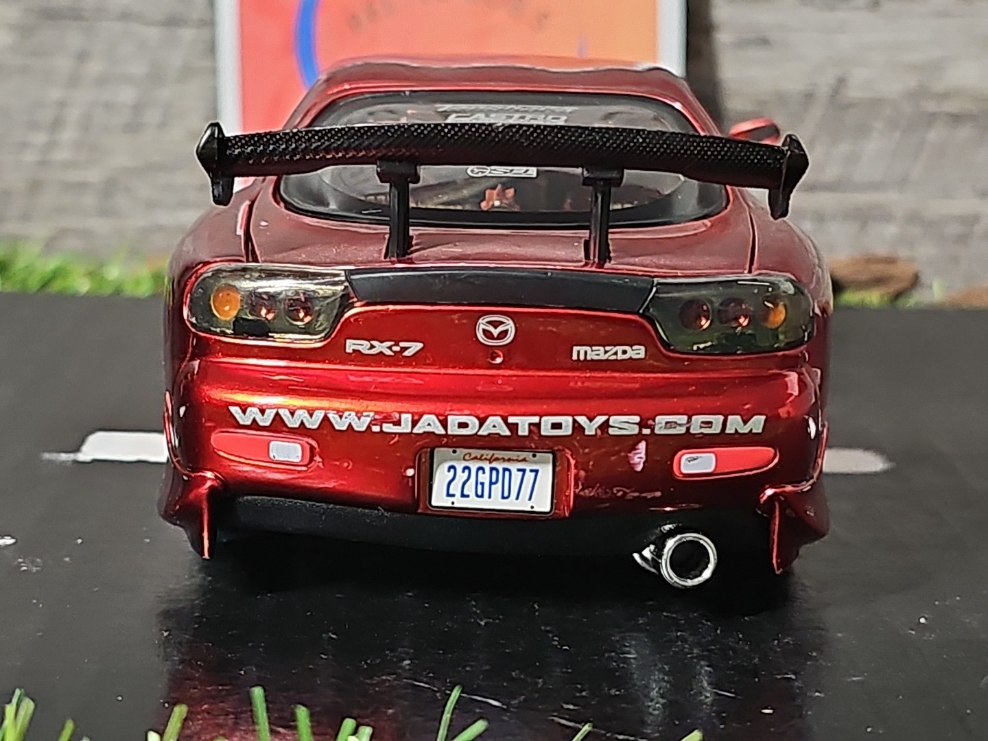 Jada Import Racer Rare Red Mazda RX-7 1:24 Scale Diecast Car NO BOX