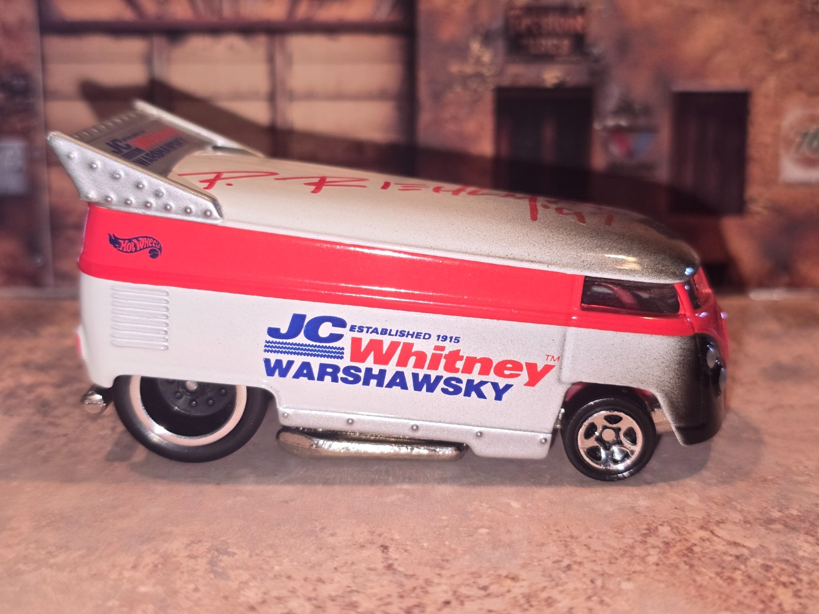 Hot Wheels 1996 VW Drag Bus – JC WHITNEY (Lmtd Edition) – SIGNED by P. Riehlman