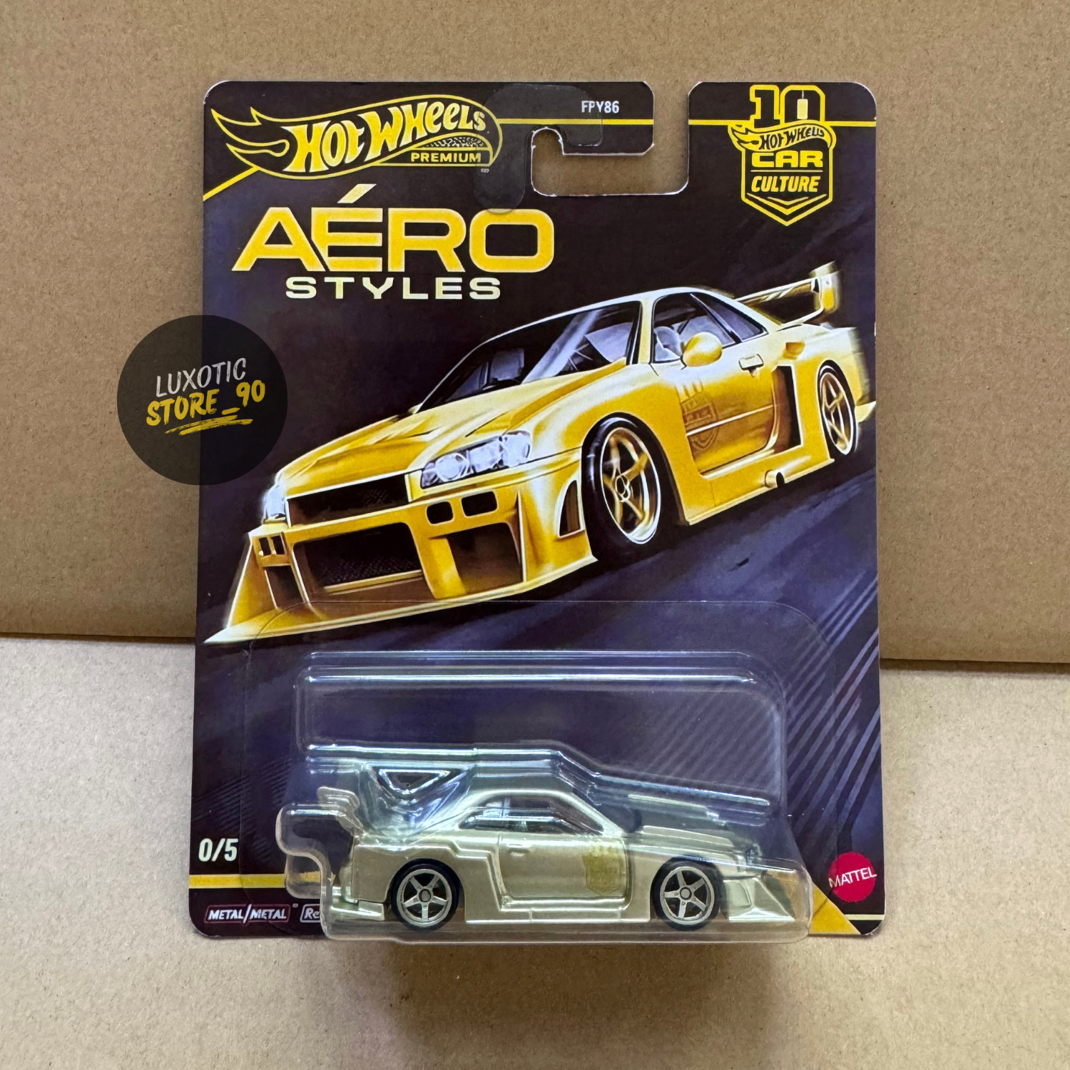 Hot Wheels Aero Styles Gold LBWK LB-ER34 Super Silhouette Custom CHASE Diecast