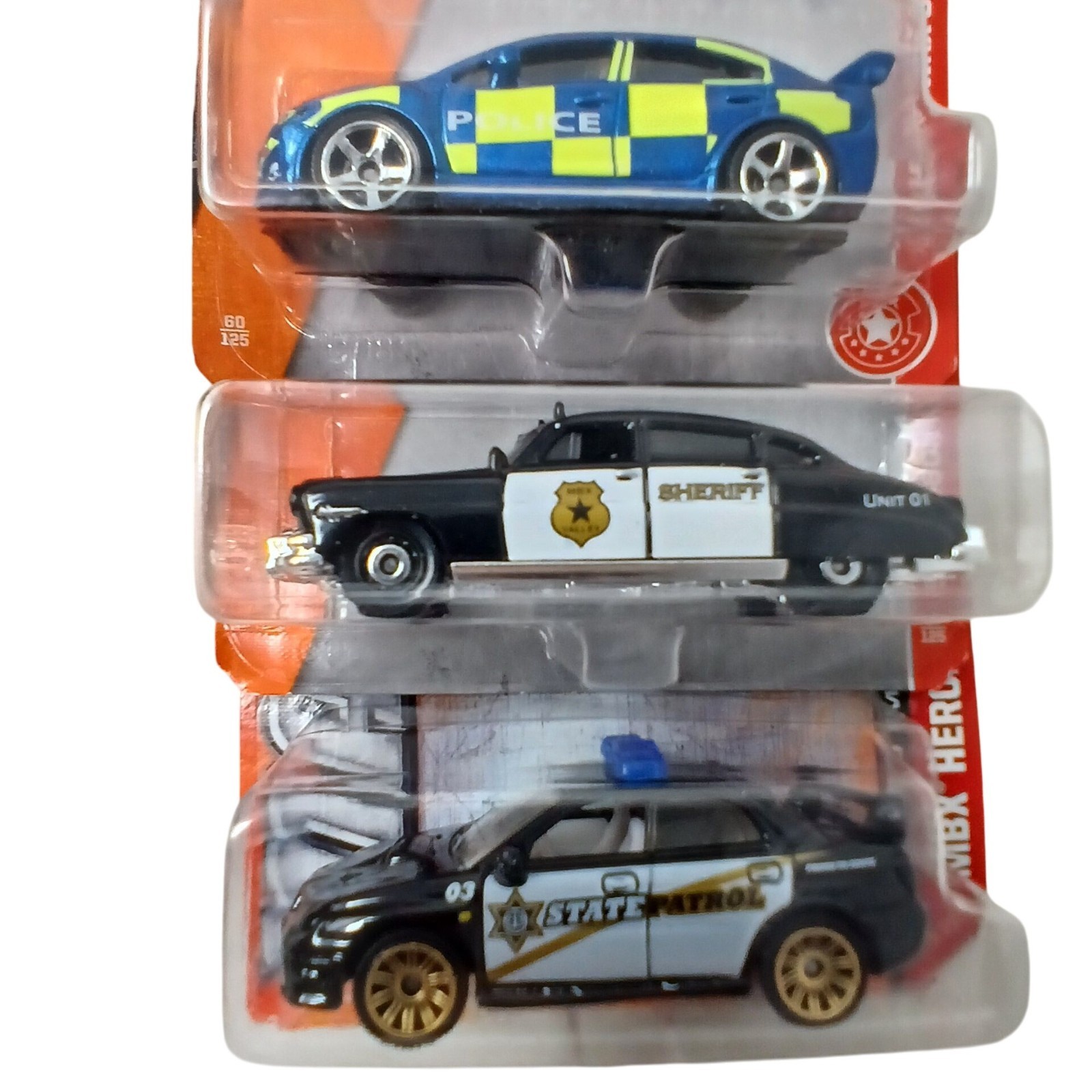 5 Matchbox DieCast Cars Police Fire Rescue Vehicles Airport Alarm Vintage #D33