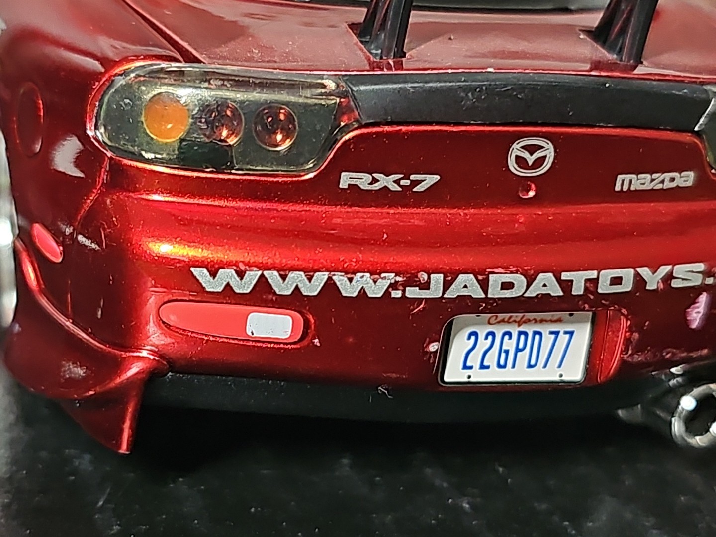 Jada Import Racer Rare Red Mazda RX-7 1:24 Scale Diecast Car NO BOX