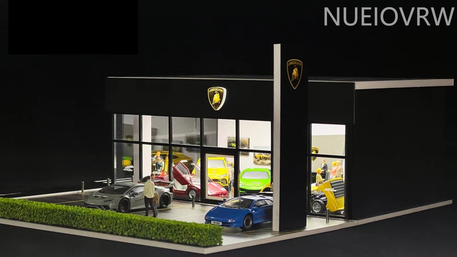 1/64 Scale Diorama Car Garage Model Backdrop Car Parking Lot Display Scene Model