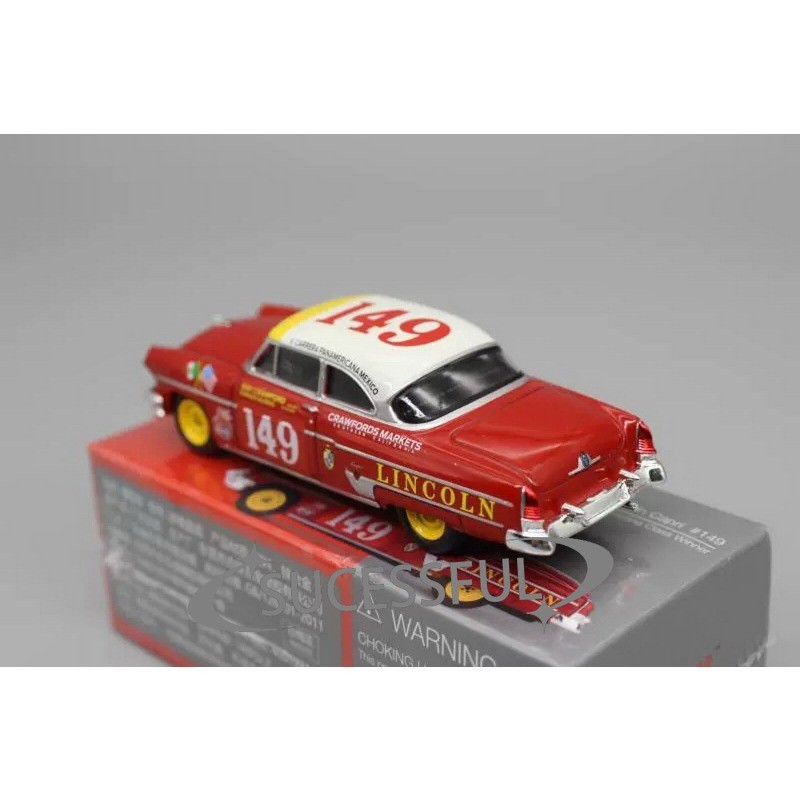 Mini 1/64 1954 Lincoln Capri Red Diecast Car Model Collection Gift