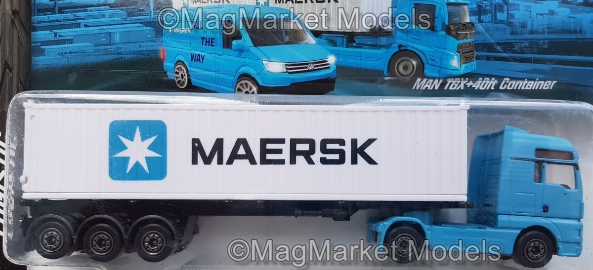 Majorette · MAN TGX + 40ft Maersk Container · Brand New · Free UK P&P