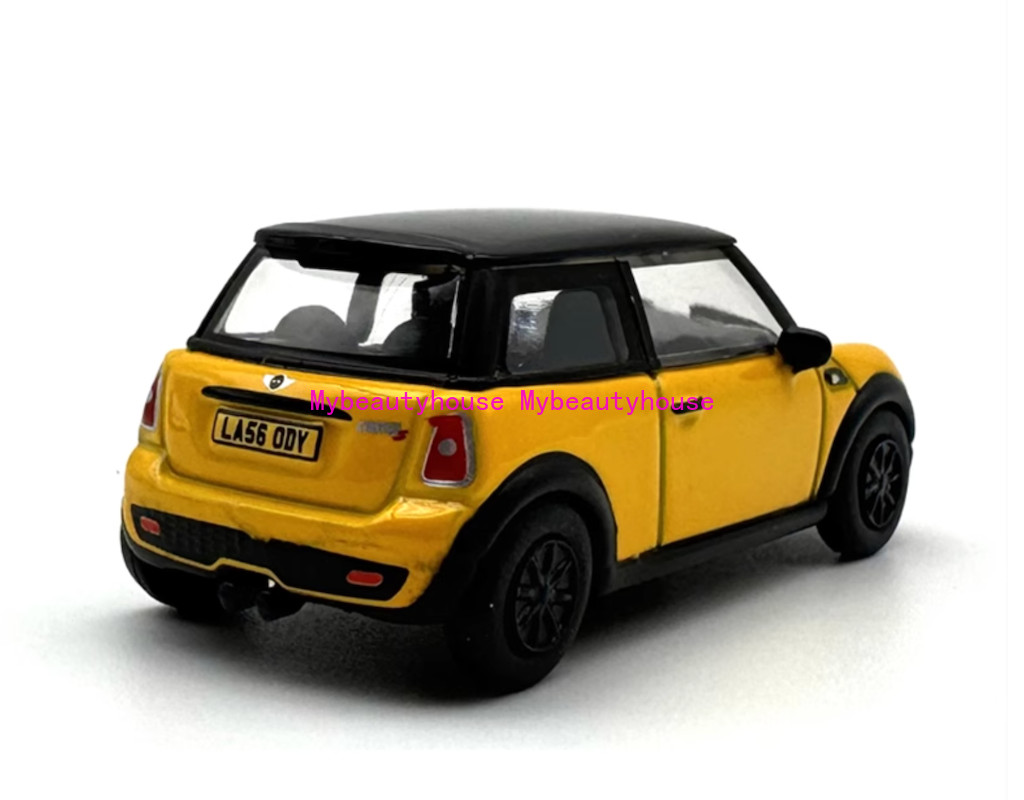 1:76 Yellow New Mini Copper Sports Model Diecast Metal Car