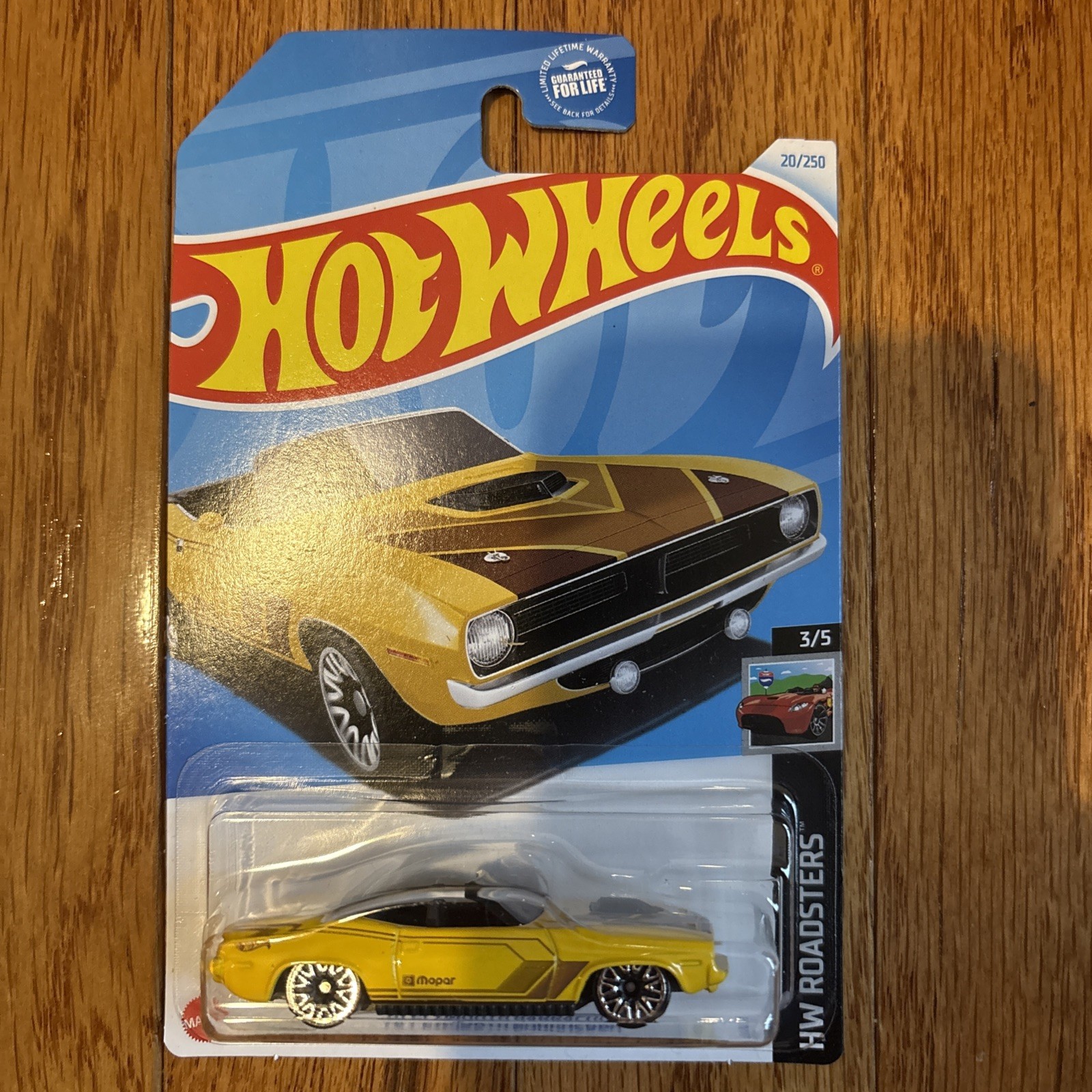 Hot Wheels ‘70 Plymouth Barracuda Kroger Exclusive 2024 Yellow 3/5 HW Roadsters