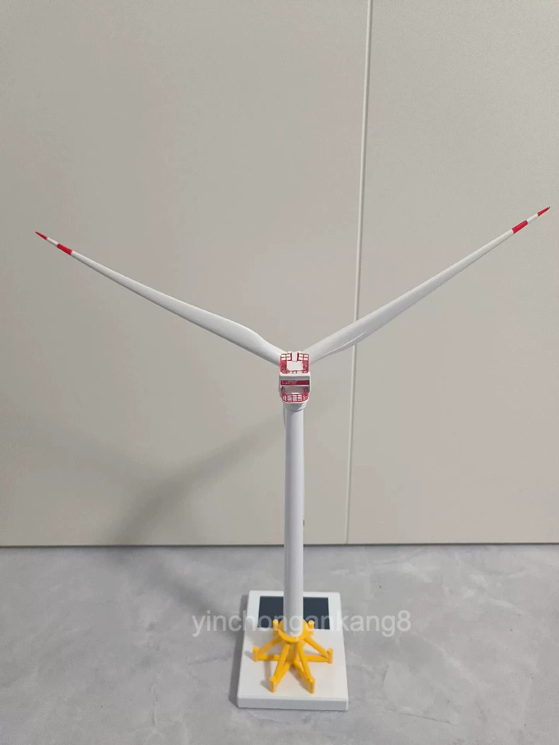 Mingyang MySE8.0 White Alloy Wind Turbine Model Solar Powered
