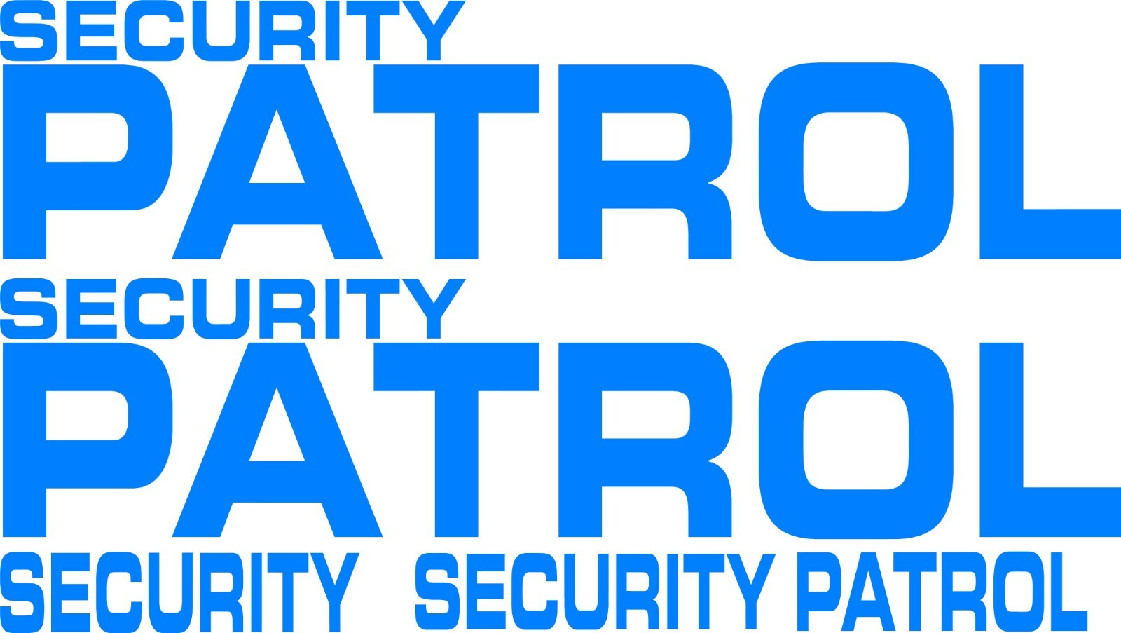 Security company patrol car vinyl decals stickers logos complete set doors trunk
