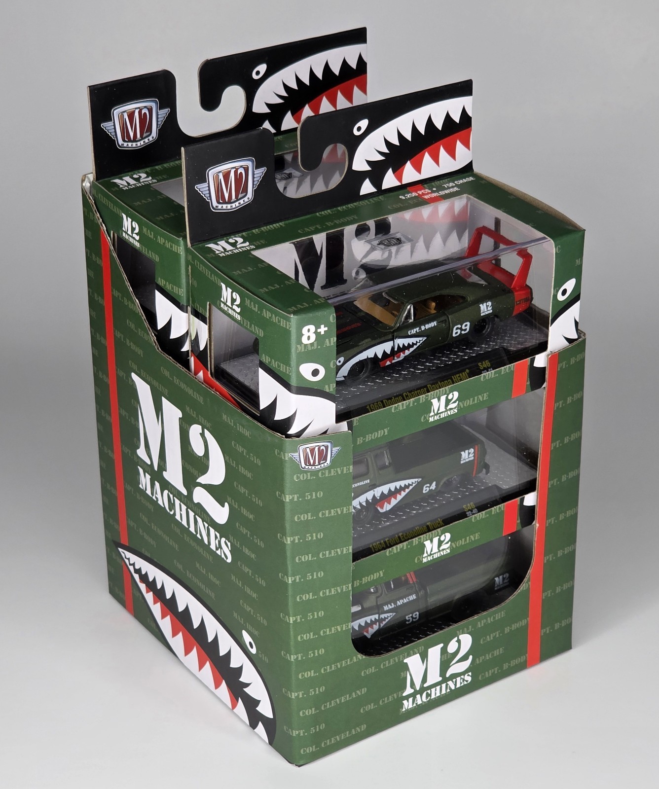 M2 Machines Military Tiger Shark Set of 6 IN FACTORY SLEEVE Very RARE 1/64 New