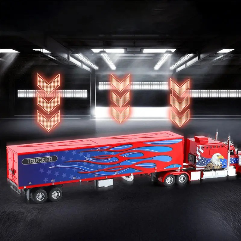 1:24 Peterbilt 389 Alloy Heavy Semi Trailer Truck Head Diecast Container Truck