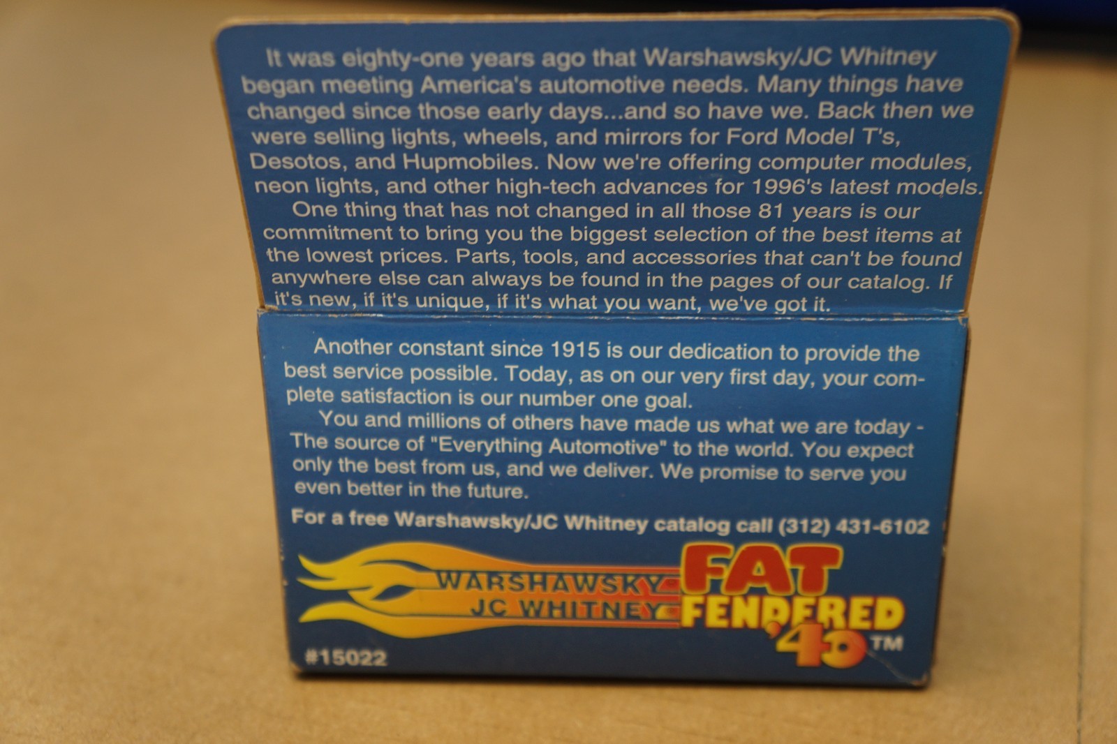 Hot Wheels JC Whitney Everything Warshawsky Fat Fendered ’40 #15022