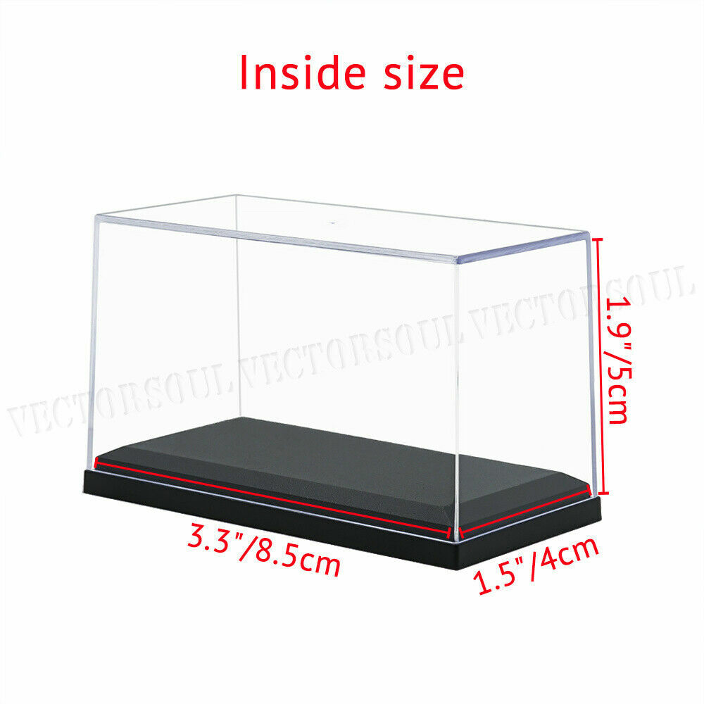 Small Clear UV Acrylic Plastic Display Box Case Dustproof Protection Toy Decor
