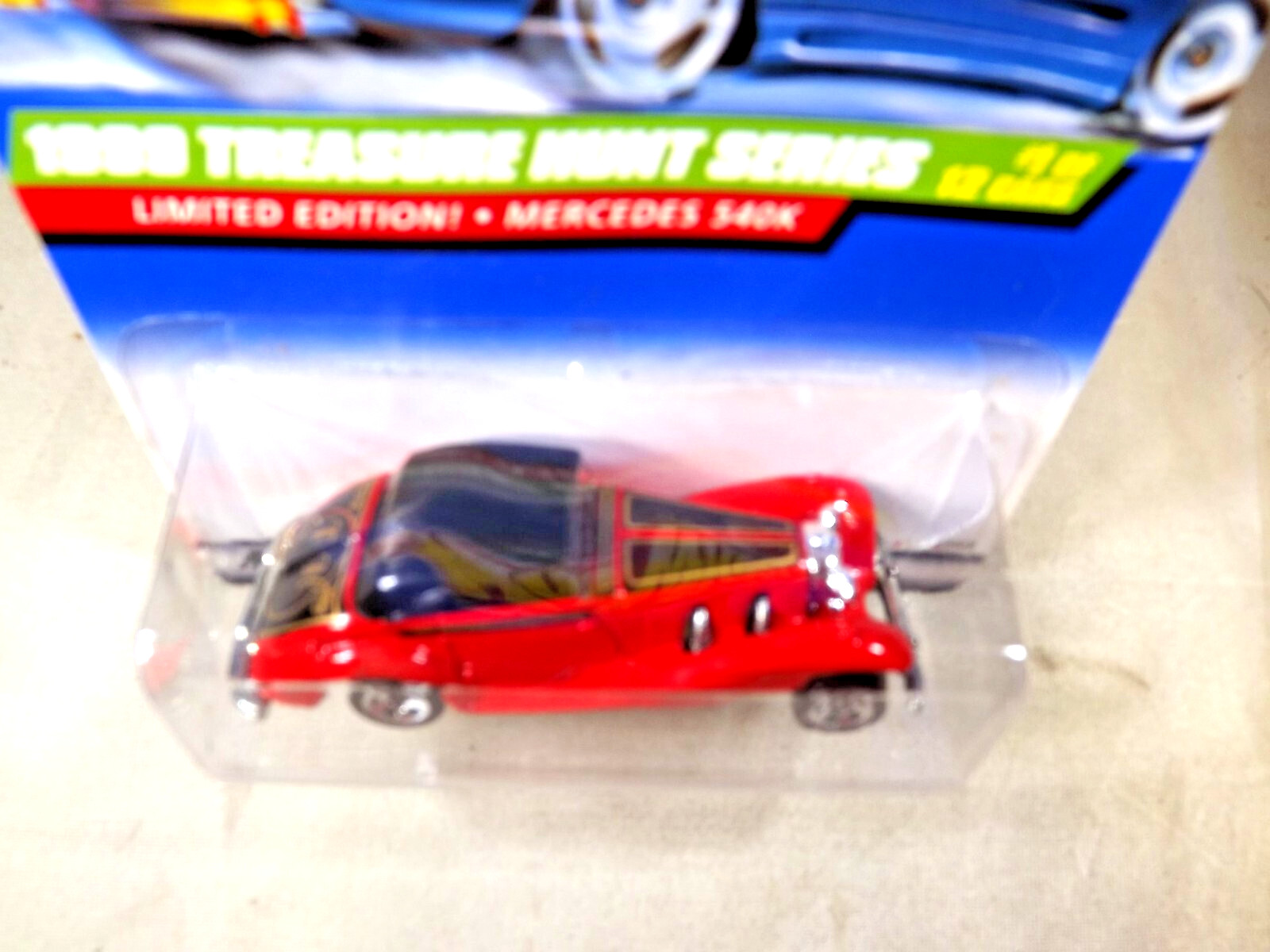1999 Hot Wheels #929 Treasure Hunt Series 1/12 MERCEDES 540K Red w/Chrome 5 Sp