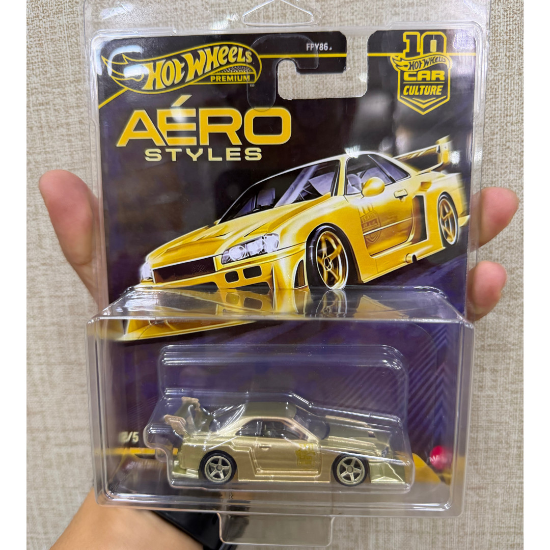 Hot Wheels Aero Styles Gold LBWK LB-ER34 Super Silhouette (Custom CHASE Diecast)