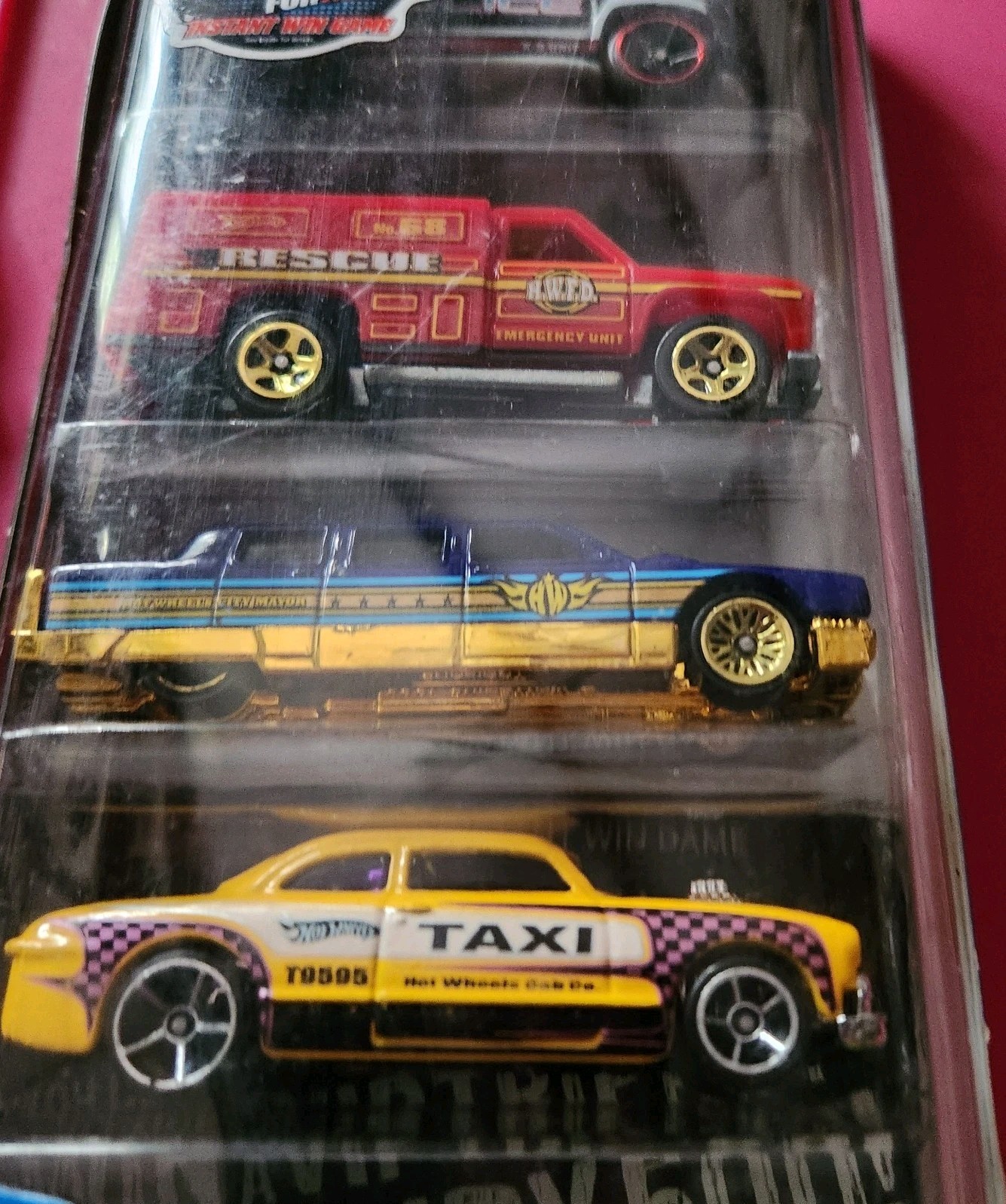 Hot Wheels HW City Works Cars Police Fire Rescue Taxi 5 Cars