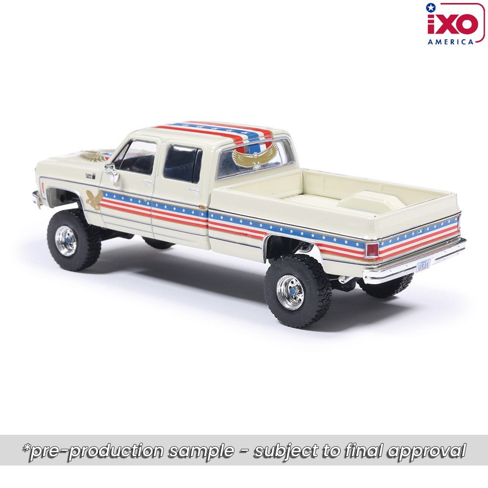 IXO 1976 Chevrolet Custom Deluxe K30 Fleetside Crew Cab- July 4th Exclusive 1/64