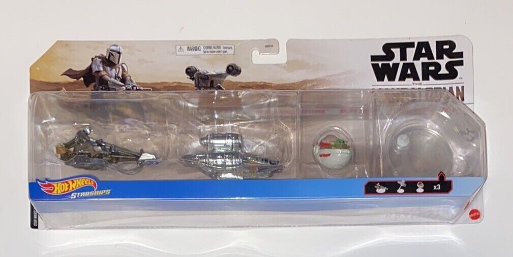 Disney Star Wars Mandalorian Speeder Razor Crest & Child Hover Pram Hot Wheels**