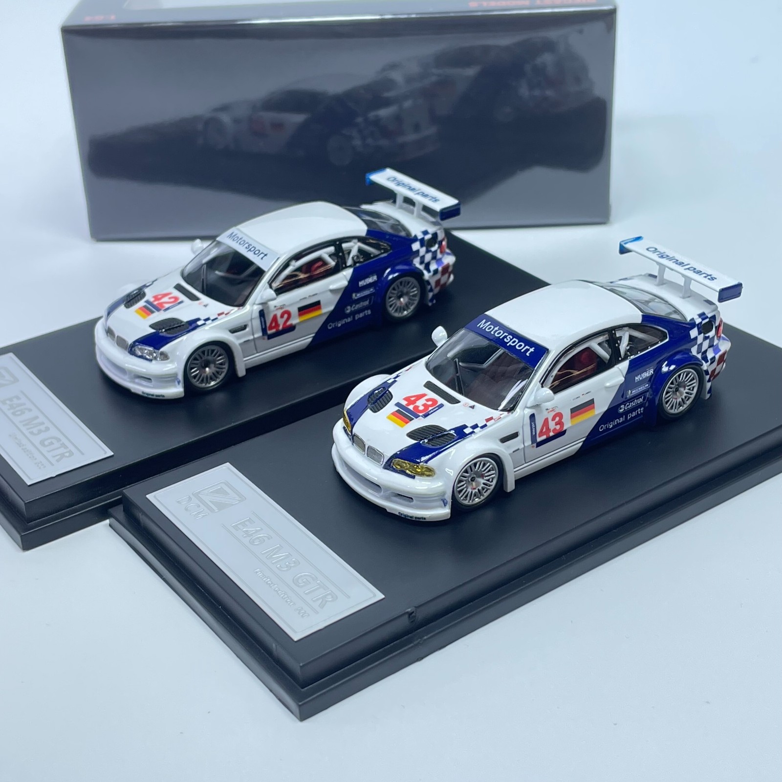 DCM 1/64 BMW E46 M3 GTR #42 Widebody Sports Diecast Car Model