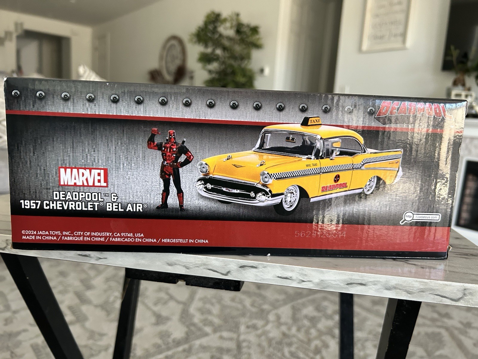 Marvel Deadpool & 1957 Chevy Bel Air Die Cast Metal by Jada Toys