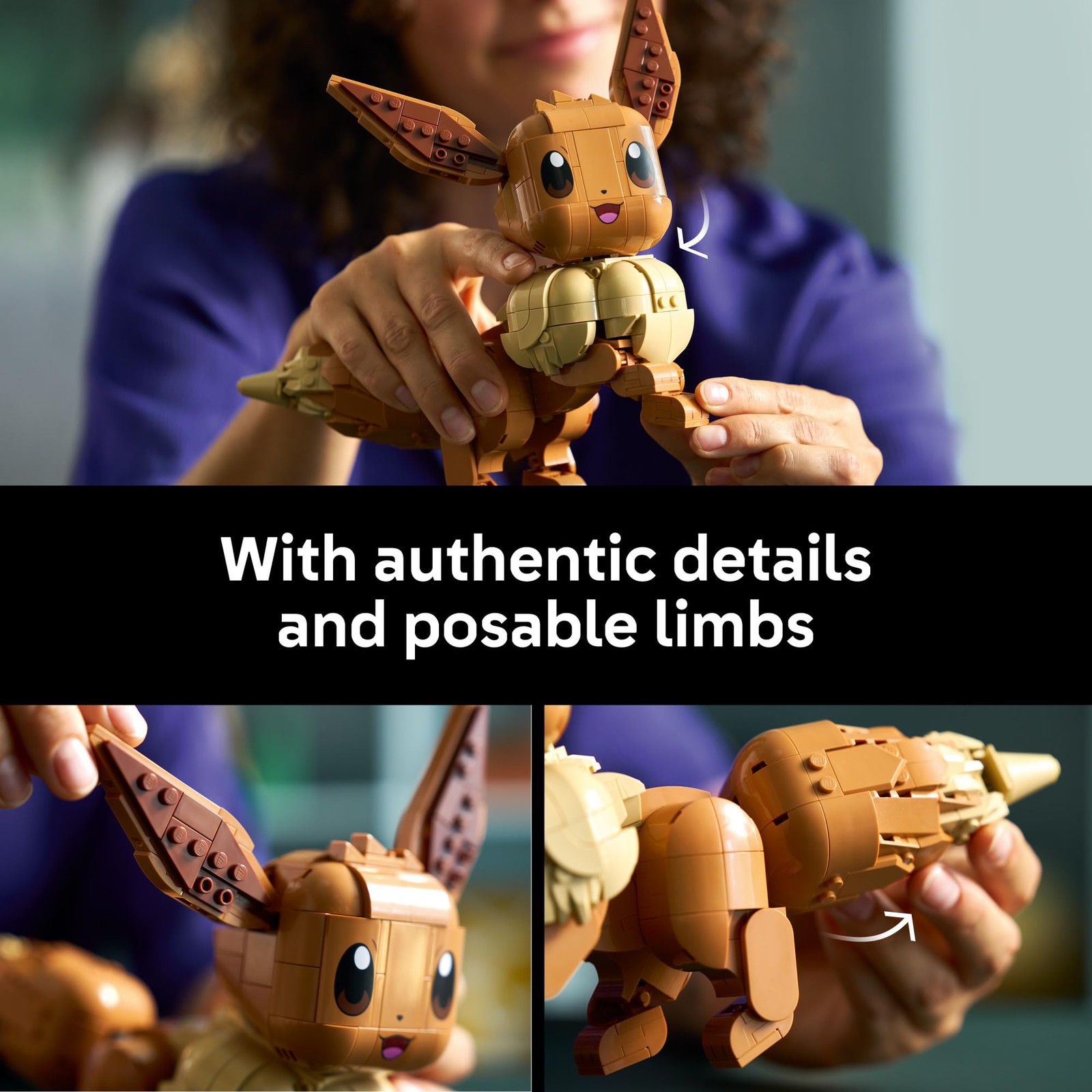 LEGO Pokémon Eevee – Collectible Building Set for Adults, Ages 18+ – Posable Pok