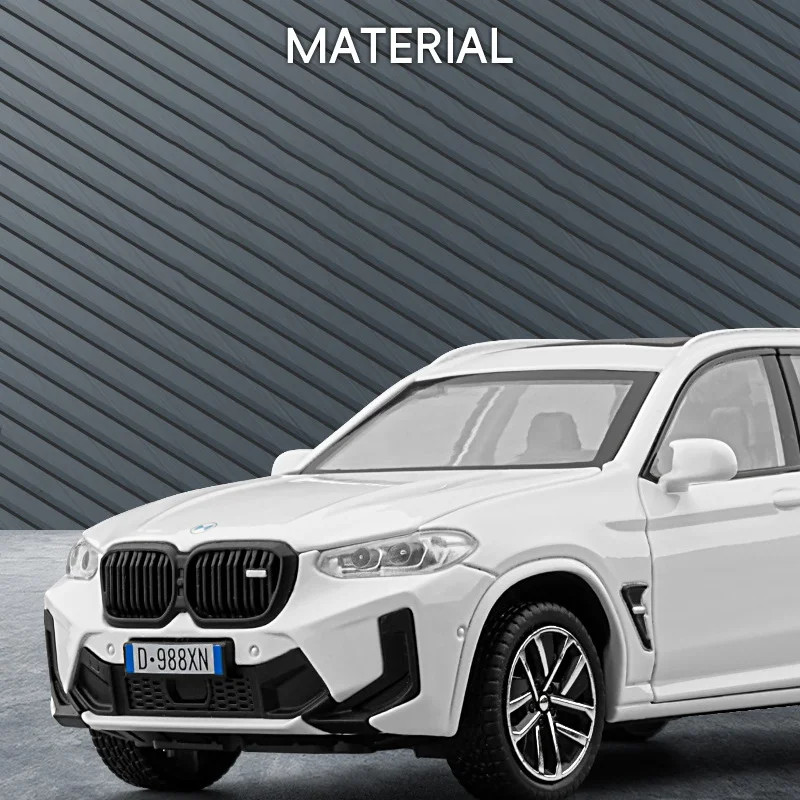 1:32 BMW X3M X3 SUV 2025 Alloy Diecast Car Model Sound Light Kid’s Collectibles