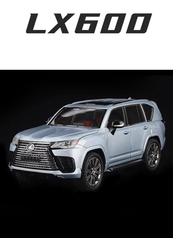 1:24 Lexus LX600 SUV Alloy Diecast Car Model Sound Light Kid’s Toy Collectibles