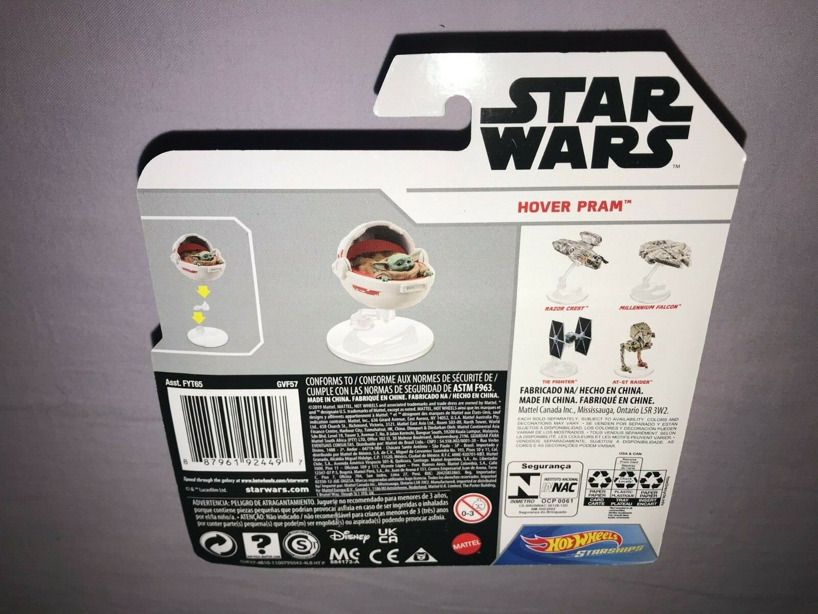Hot Wheels Star Wars STARSHIPS THE CHILD HOVER PRAM & RAZOR CREST MANDALORIAN