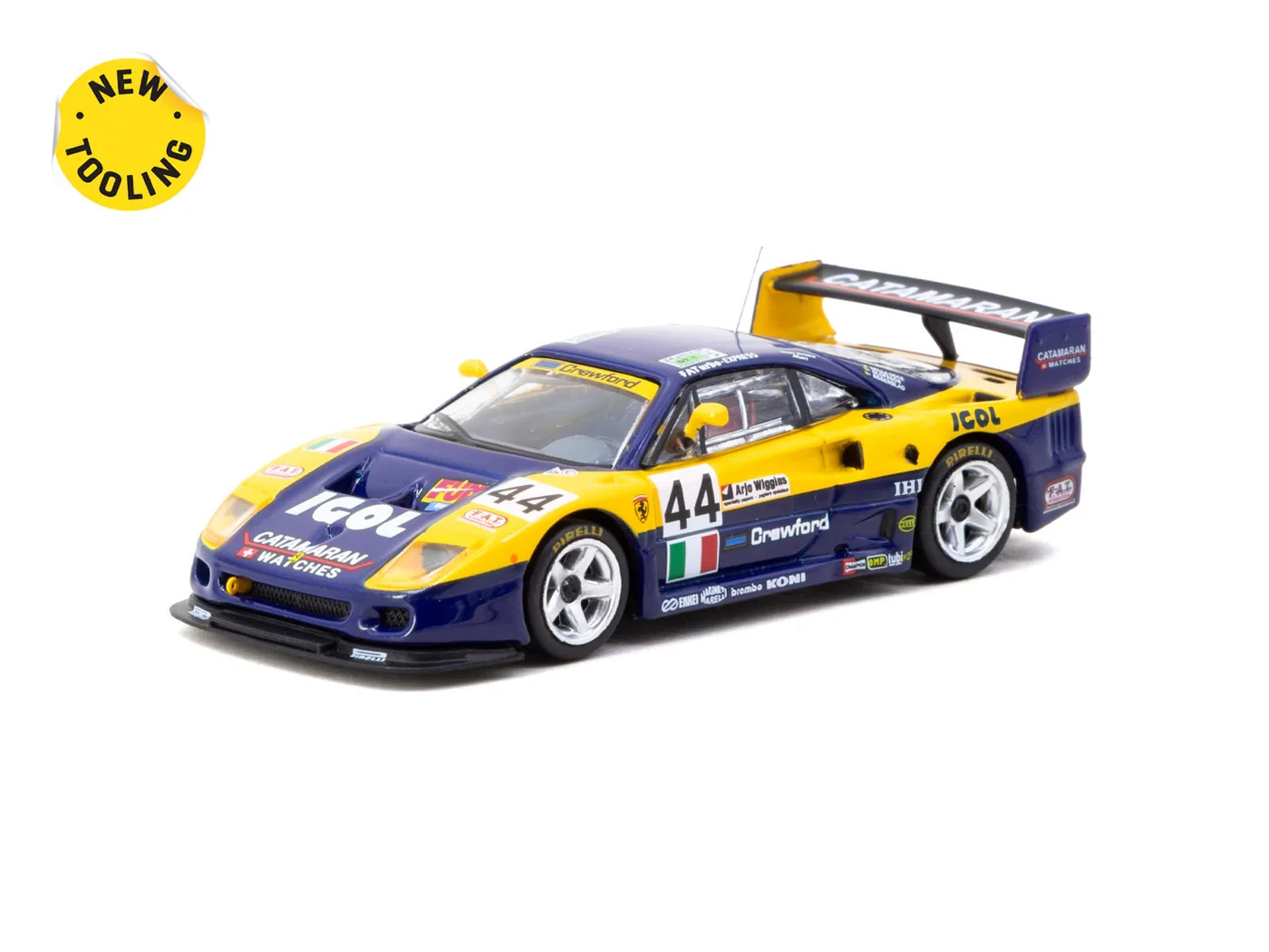 Tarmac Works 1:64 Ferrari F40 GTE 24h of Le Mans 1996 #44 T64-088-96LM44