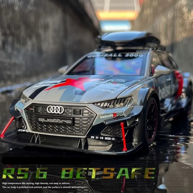 1:24 Audi RS6 Racing Car Diecast Alloy Metal Vehicle Model Collection Gift NEW