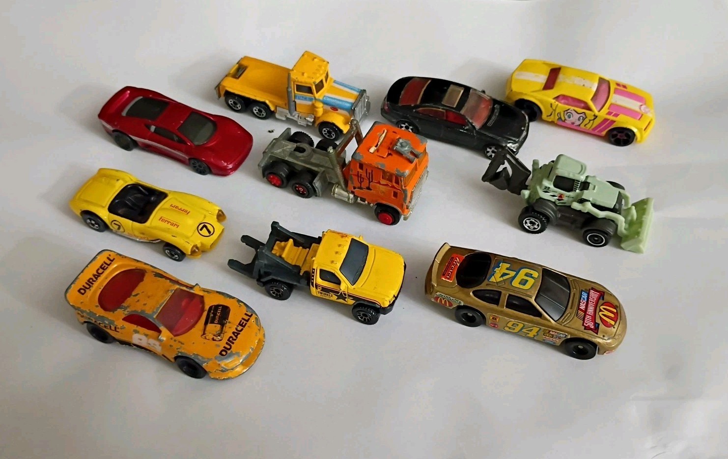 Lot Of 10 Various Die Cast Cars 1:64 Majorette 1 Semi. 1/80 Loose, 1981-2019