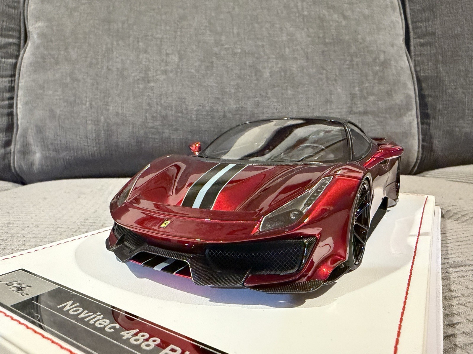 1/18 IVY Model Novitec Ferrari 488 Pista Rosso Red Metallic Limited With Case