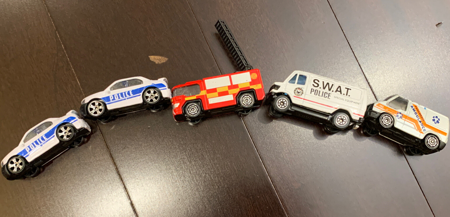 Teamsterz and Welly Police, S.W.A.T Police, Fire & Rescue, Ambulance Die Cast
