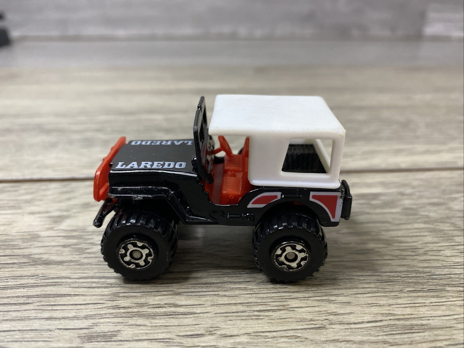 1981 Matchbox Black With Removable White Top 4X4 JEEP LAREDO